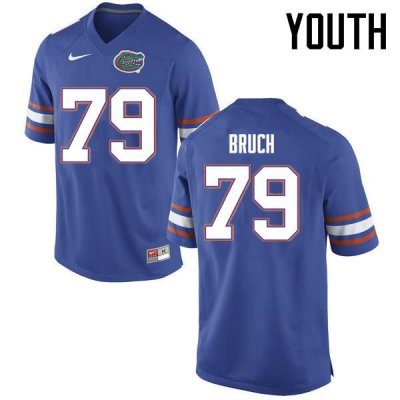 Youth Florida Gators #79 Dallas Bruch NCAA Nike Blue Authentic Stitched College Football Jersey KUN7662PD